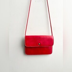 Brand new bright cherry red women’s crossbody envelope bag purse